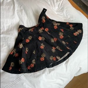 Free People Black Corduroy Skirt